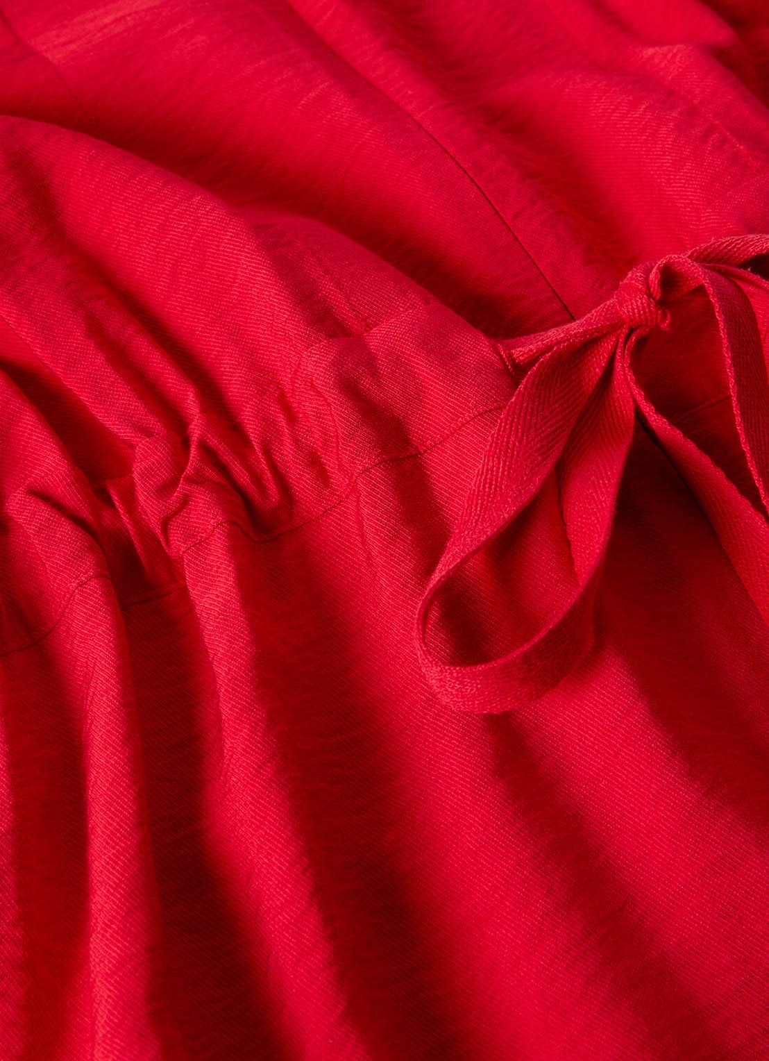 Whistles Wide fit jumpsuit met strikceintuur - detail 5 steenrood
