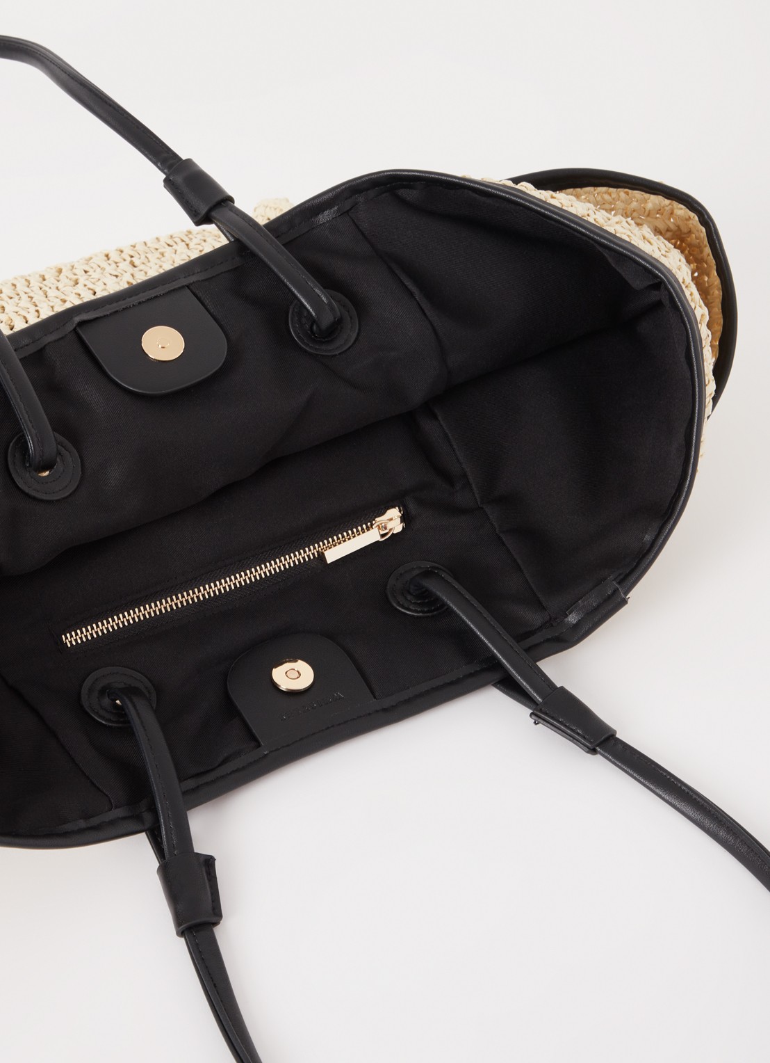 Whistles Zoelle shopper van stro - detail 2 beige