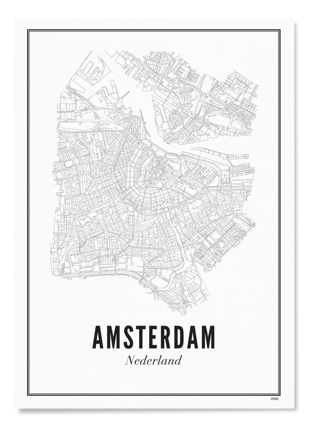 WIJCK. Amsterdam Stad print - detail wit
