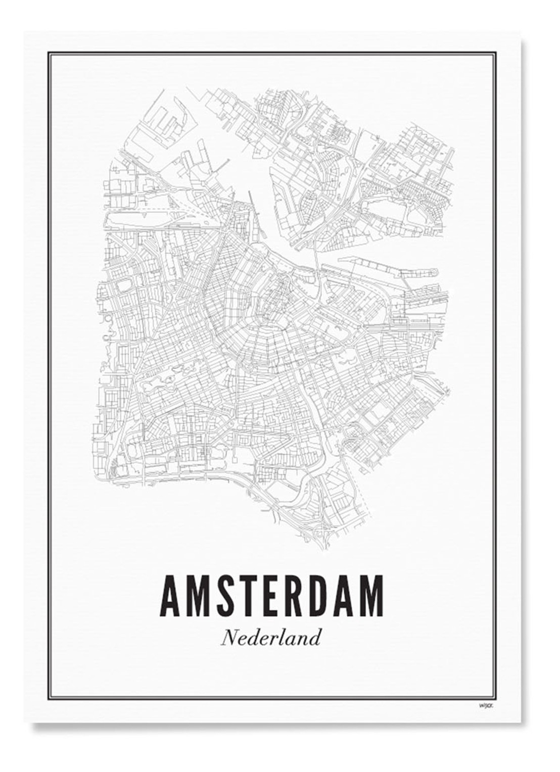 WIJCK. Amsterdam Stad print - voorkant 2 wit
