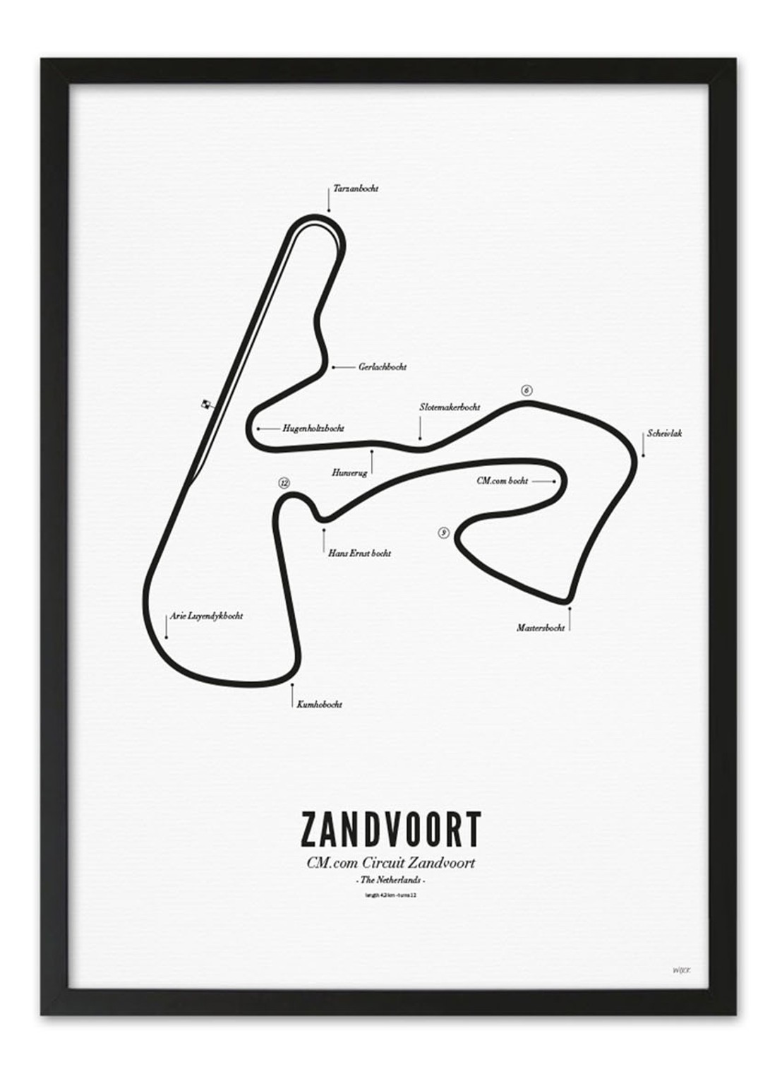 WIJCK. Circuit Zandvoort print 50 x 70 cm - detail 3 wit