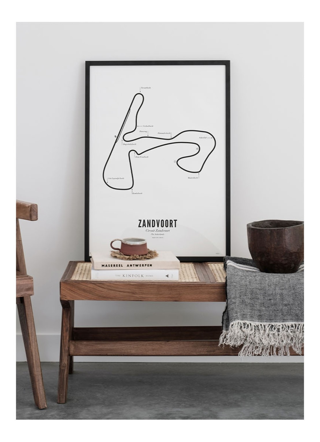 WIJCK. Circuit Zandvoort print 50 x 70 cm - voorkant 2 wit