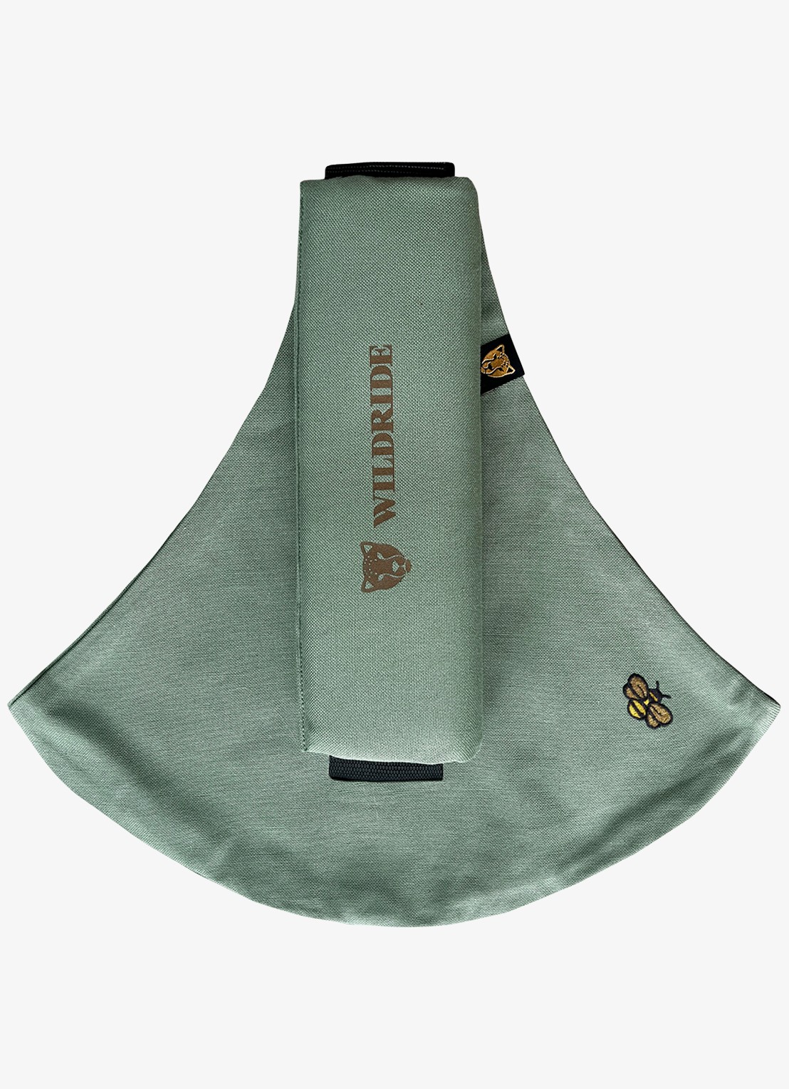 Wildride Exclusive Gold Bee Carrier peuterdraagzak van katoen - detail 3 groen