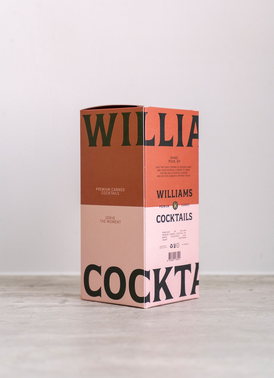 Williams Cocktails Williams Cocktail giftbox 3-pack - voorkant 3 roodbruin