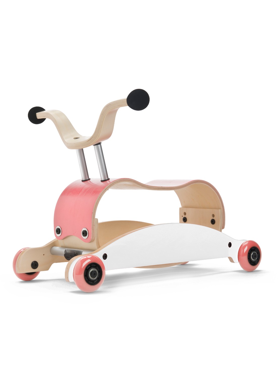 Wishbone Mini Flip 3-in-1 loopwagen - voorkant roze