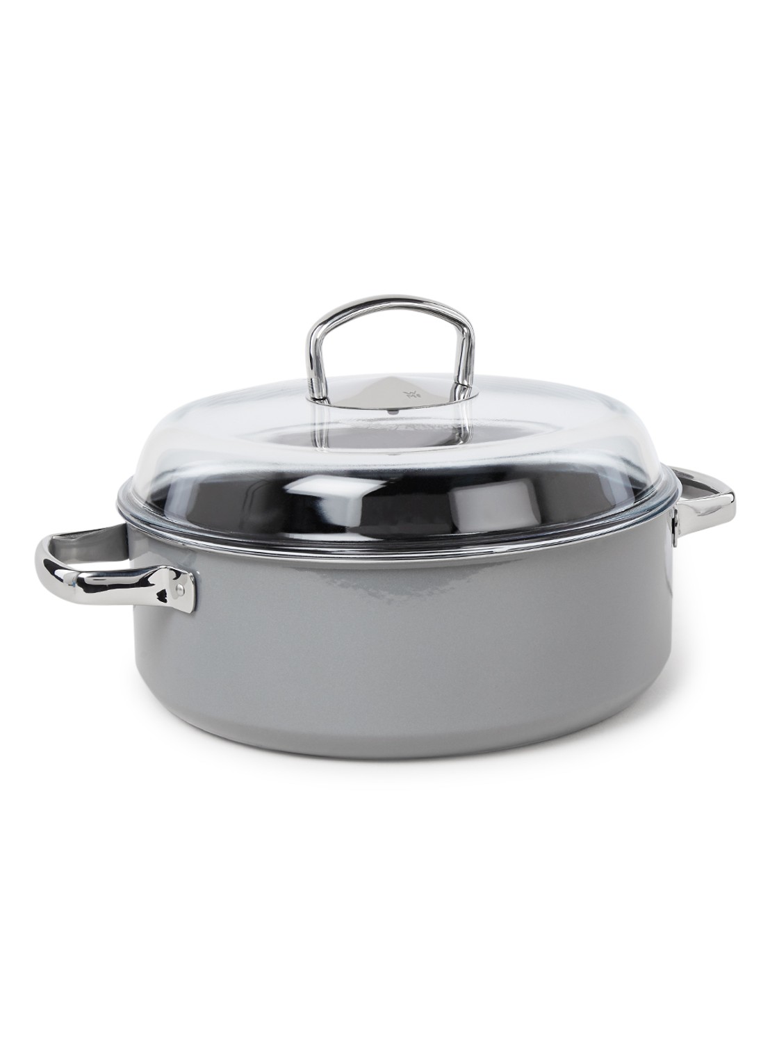 WMF Fusiontec Mineral braadpan met deksel Ø28 cm - voorkant grijs