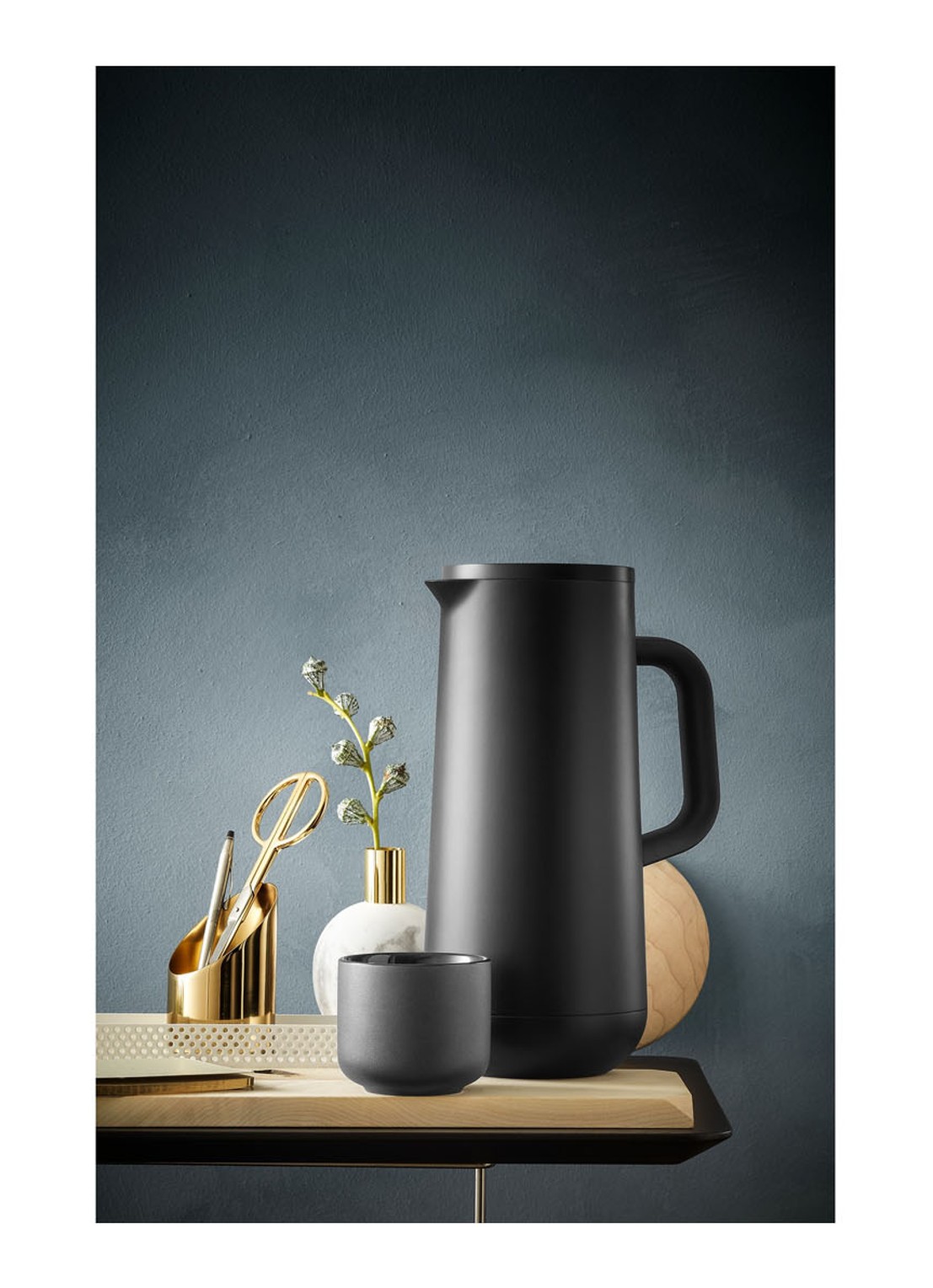 WMF Impulse thermoskan 1 liter - voorkant 2 zwart