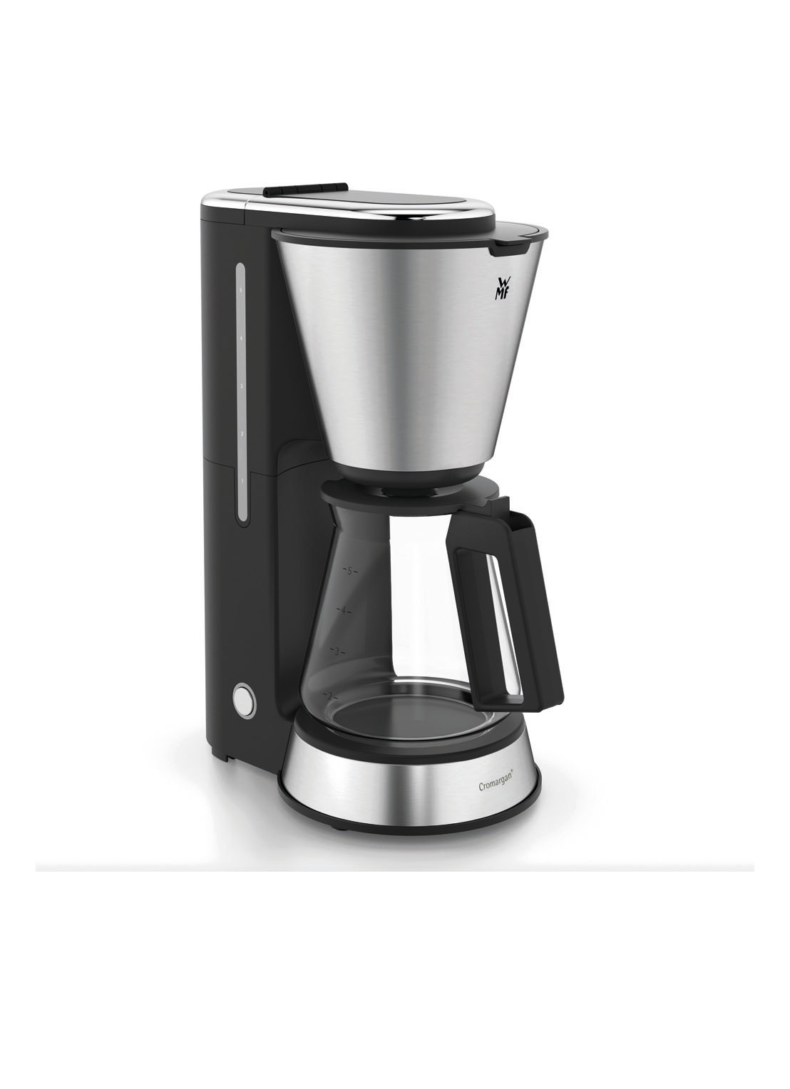 WMF KITCHENminis Aroma koffiezetapparaat met glazen kan - voorkant 6 zilver