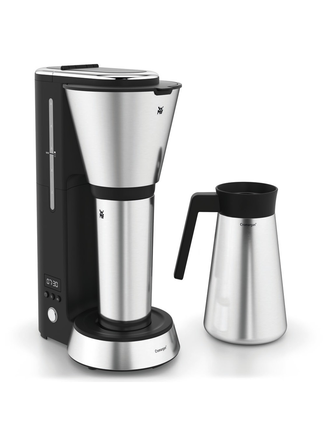 WMF KITCHENminis Aroma koffiezetapparaat met thermo beker 0412260011 - detail roestvrijstaal