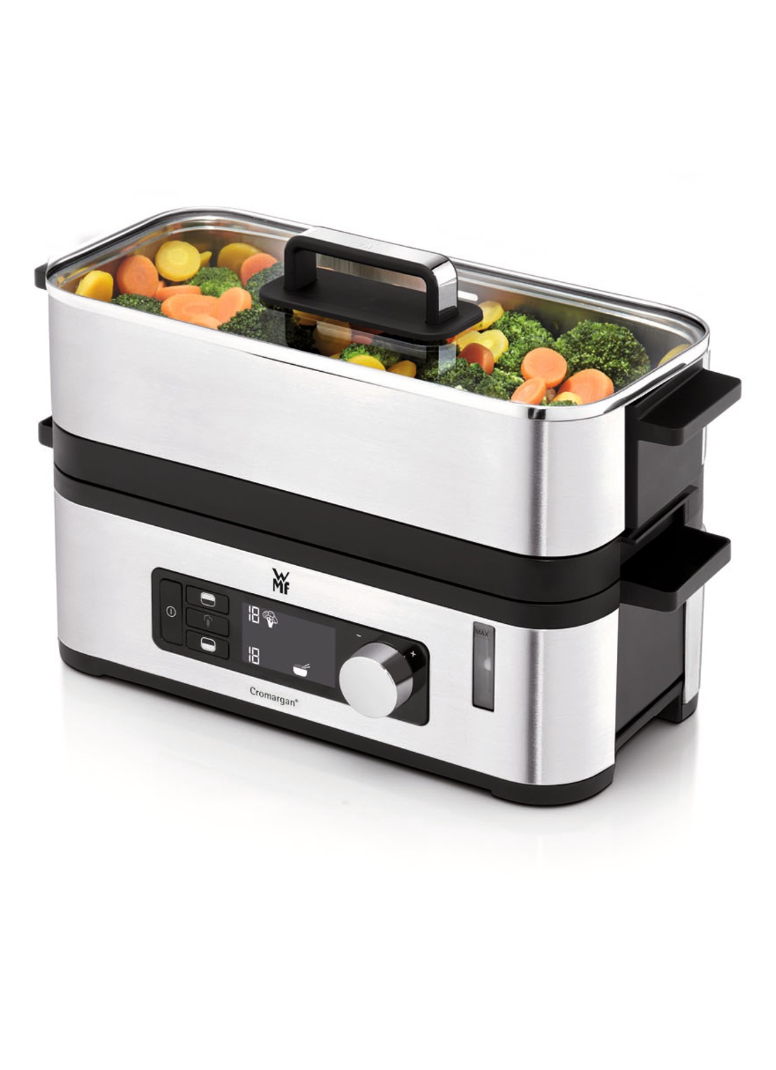 WMF KITCHENminis Vitalis E stoomkoker 415090011 - voorkant 2 roestvrijstaal