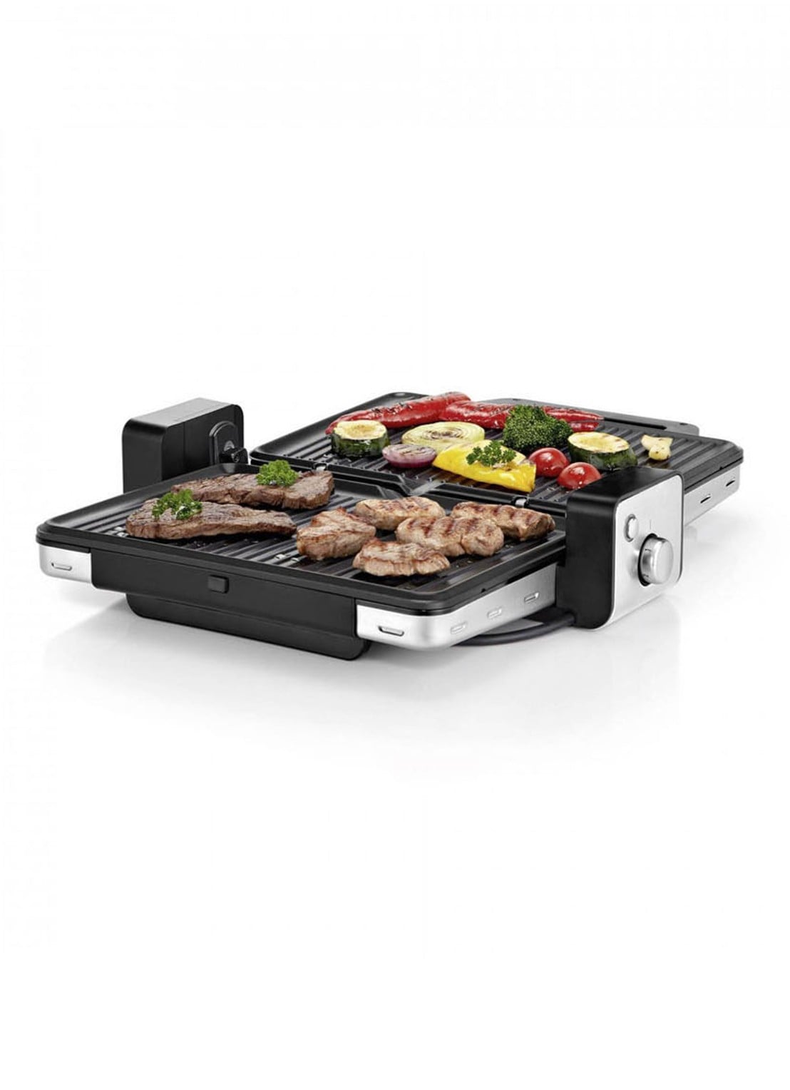 WMF LONO contactgrill + tafelgrill 2-in-1 - voorkant 2 zilver