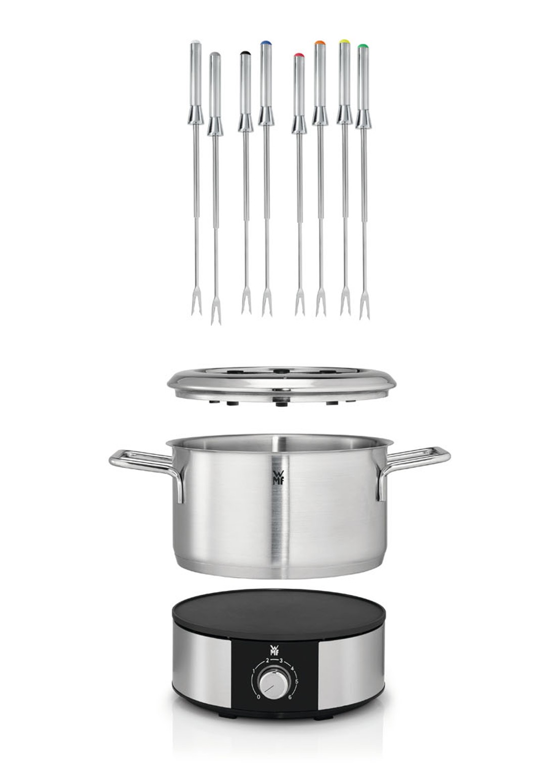 WMF Lono fondueset - detail 4 zilver