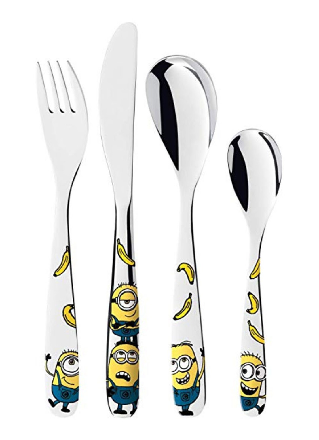 WMF Minions kinderbestekset 4-delig - voorkant zilver