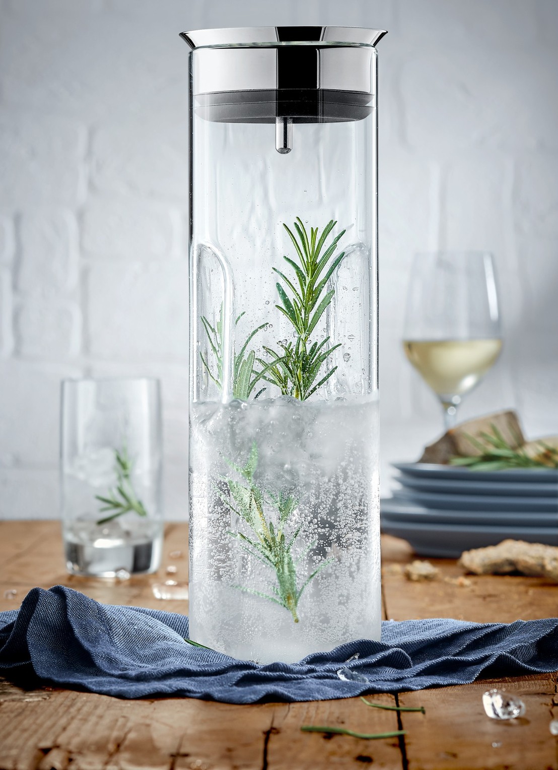 WMF Motion karaf van glas 1,25 liter - detail 5 zilver