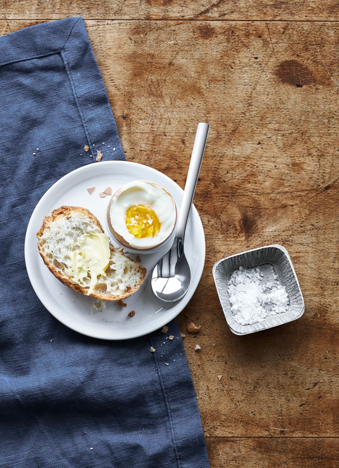 WMF Nuova eierlepelset 6-delig - voorkant 2 zilver