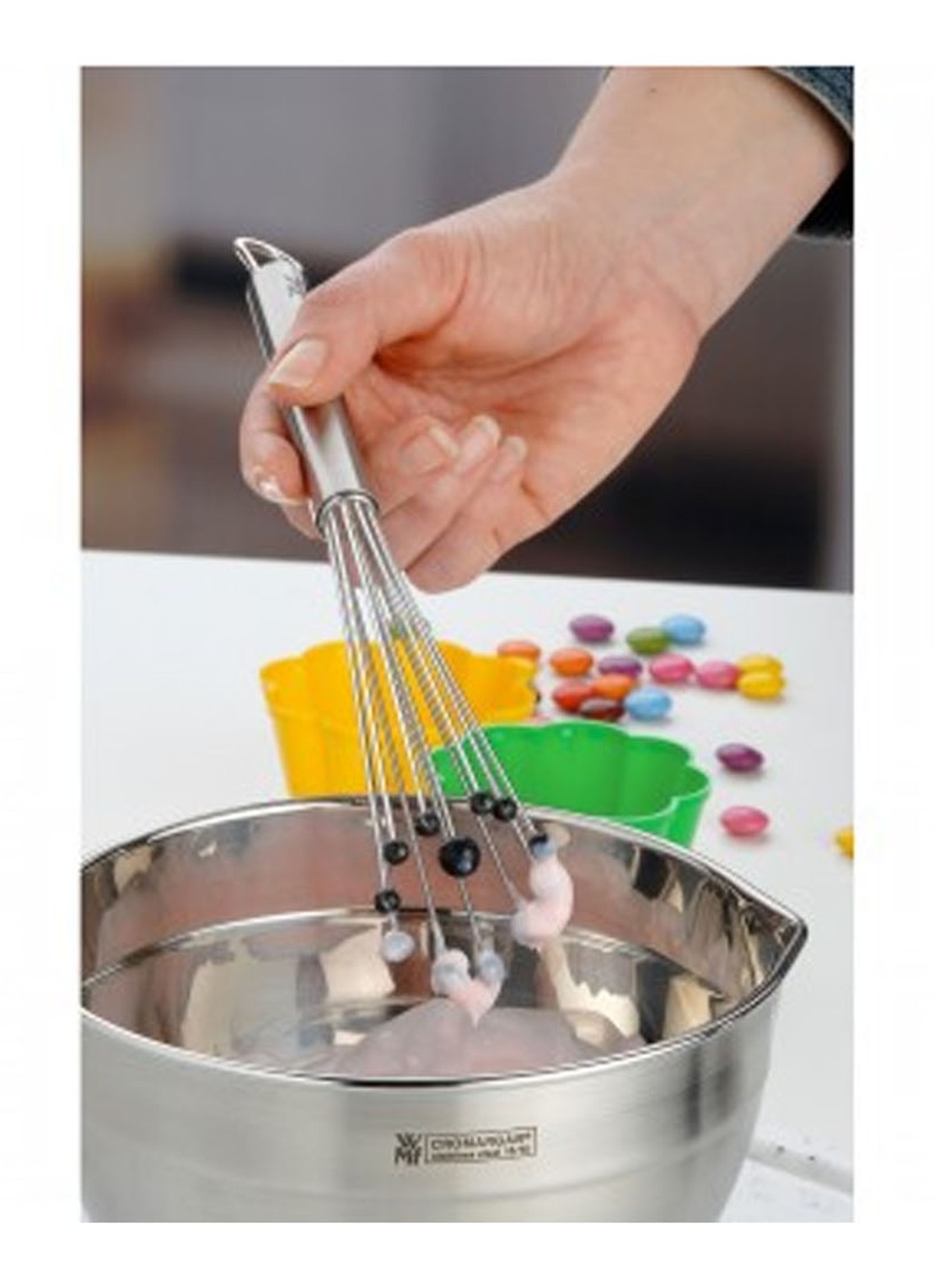 WMF Profi Plus bolletjesgarde 27 cm - voorkant 2 roestvrijstaal