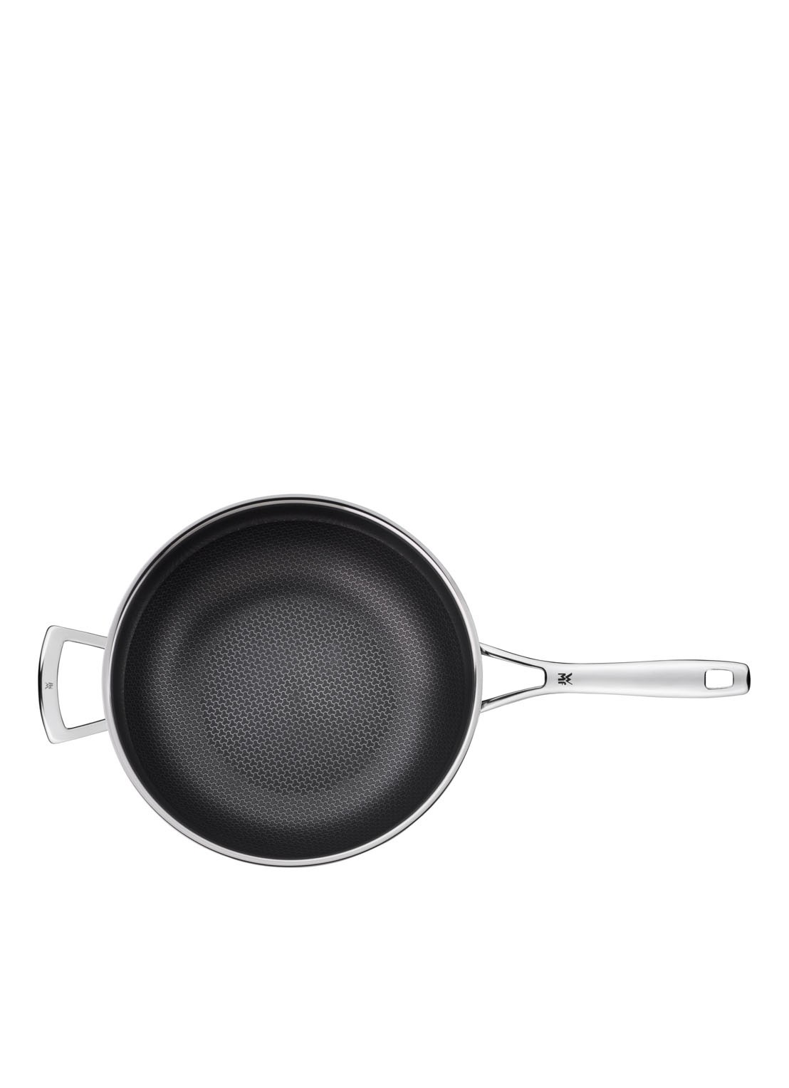 WMF ProfiResist wokpan 28 cm  - detail 3 zilver