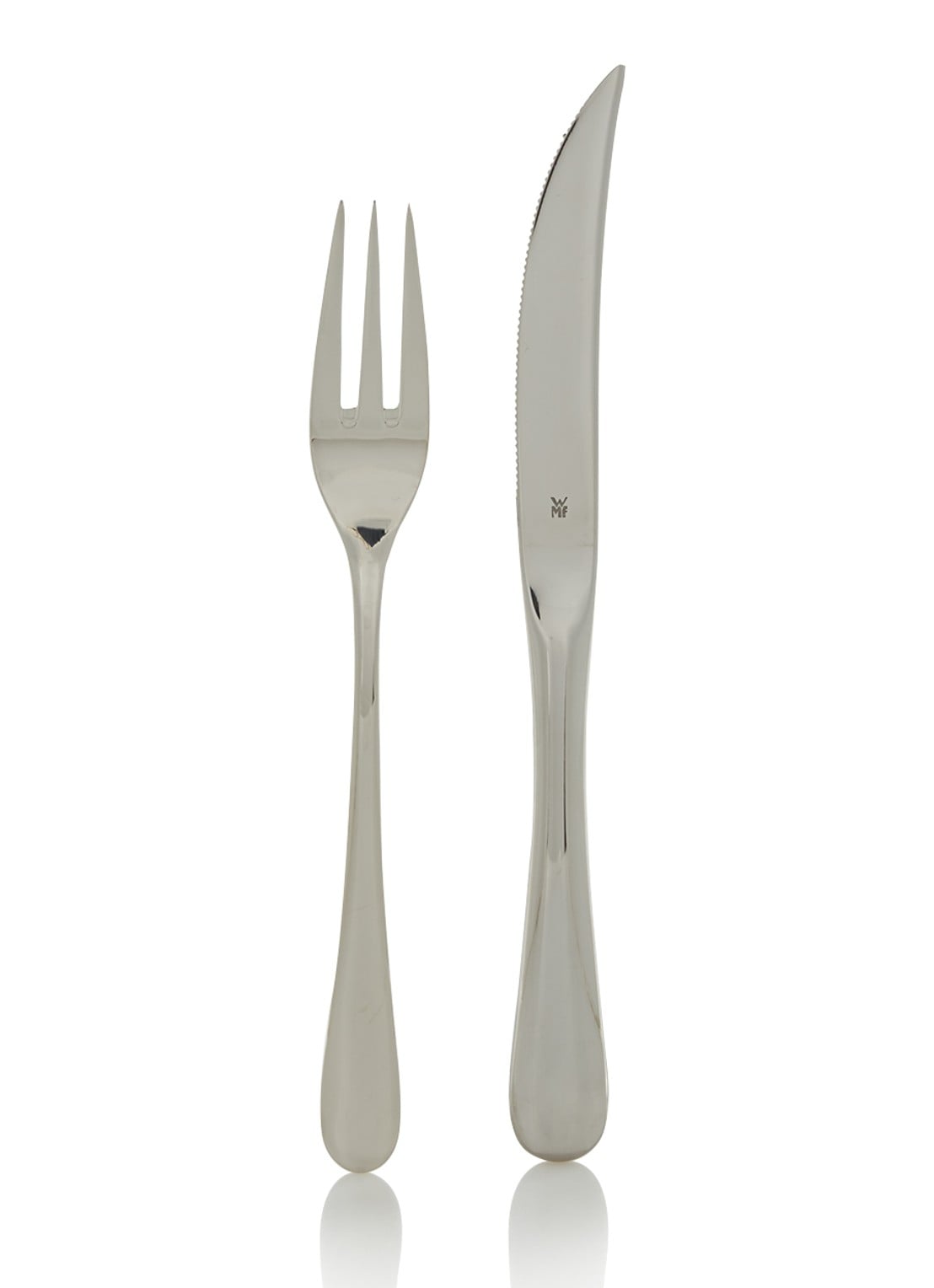 WMF Steakbestekset 12-delig in kist van hout - voorkant 2 zilver