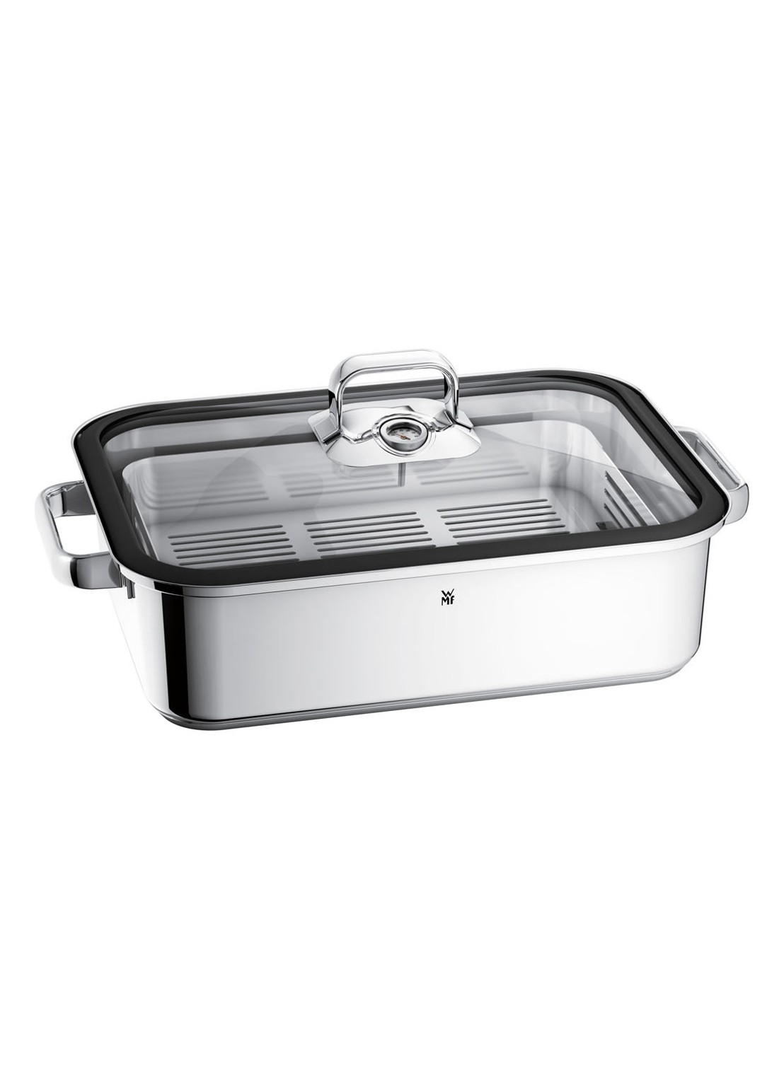 WMF Vitalis Aroma stoompan  - voorkant zilver
