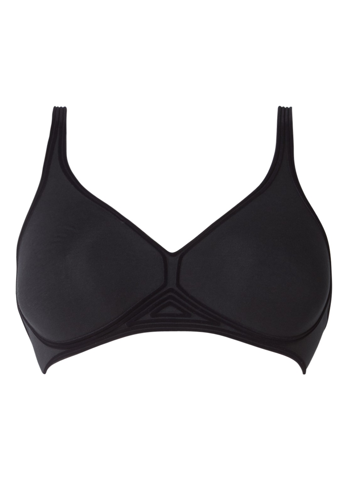 Wolford 3W Skin Bra naadloze bralette - voorkant diepzwart