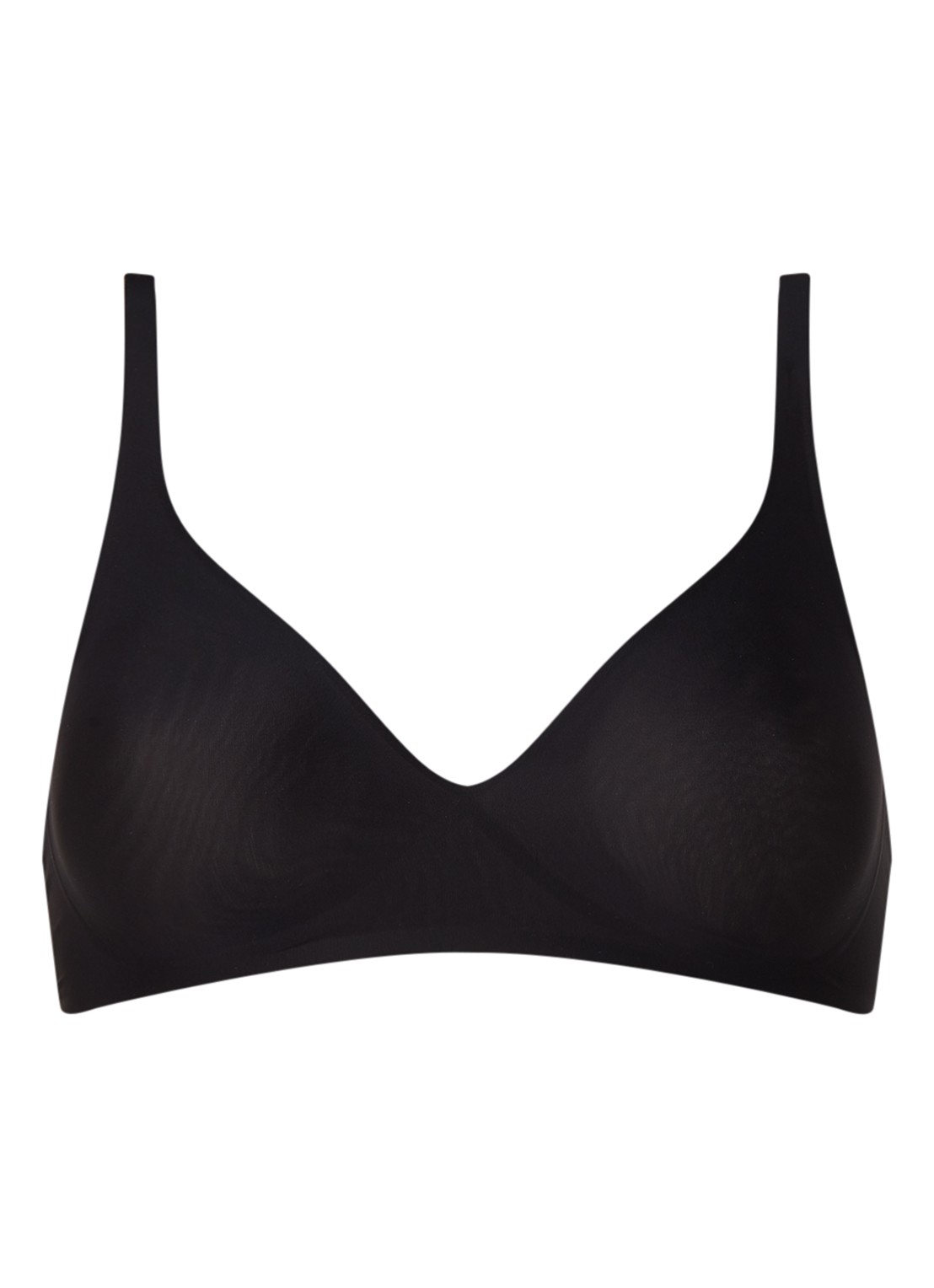 Wolford 3W Skin naadloze bralette - voorkant 2 diepzwart