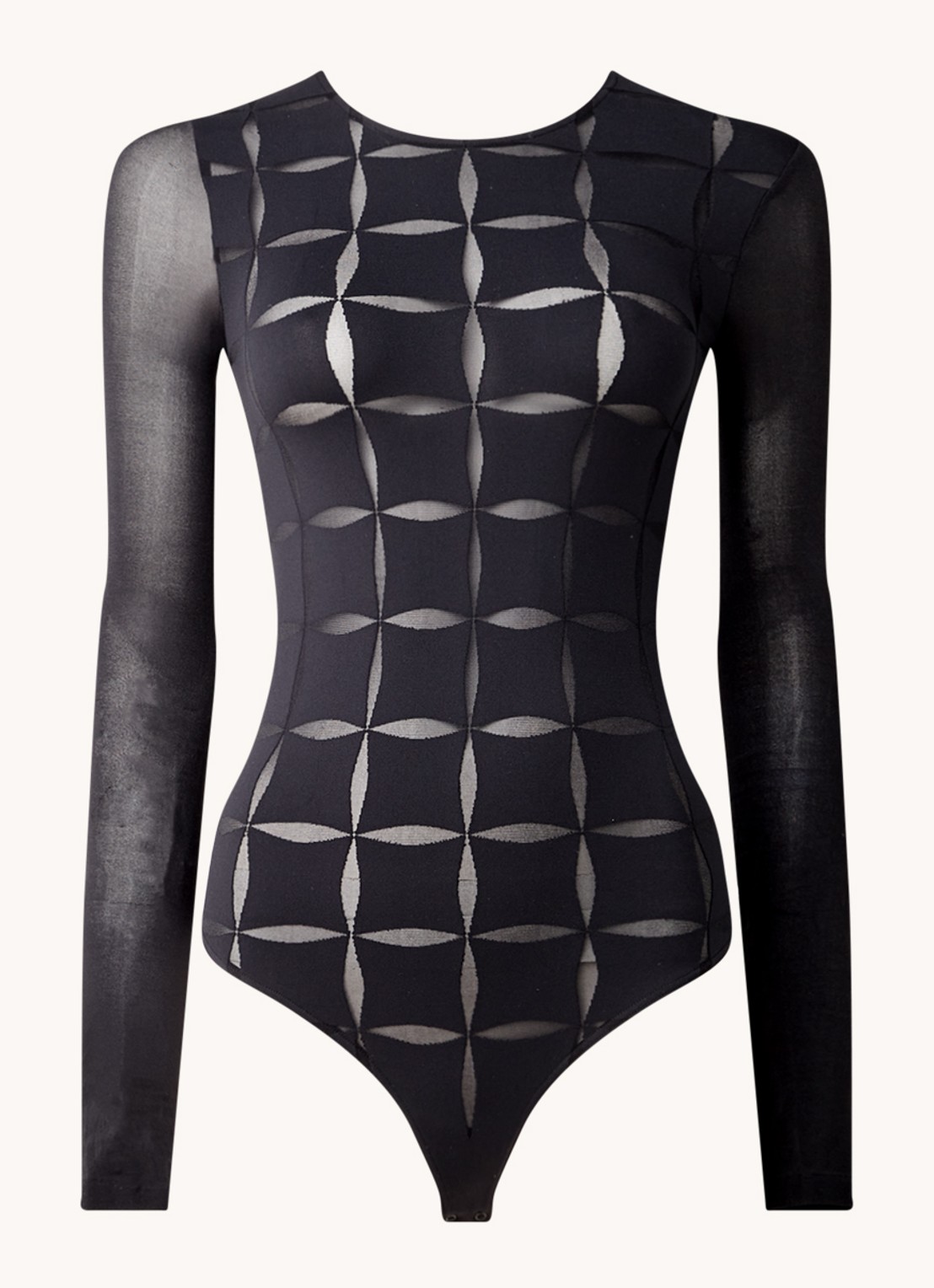 Wolford Anniversary stringbody met mesh - voorkant zwart