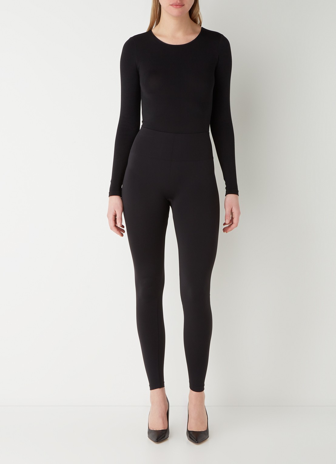 Wolford Aurora high waist legging - voorkant 4 zwart
