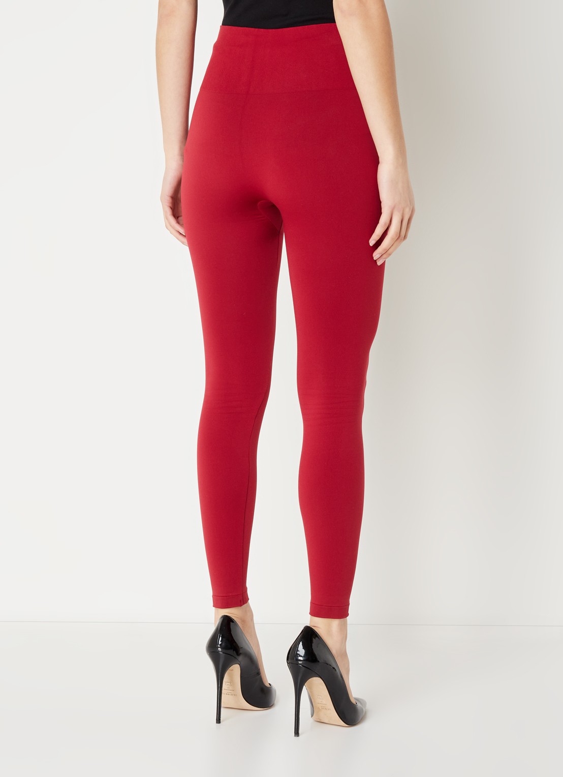 Wolford Aurora high waist legging - achterkant 2 donkerrood