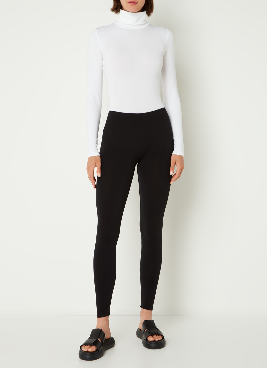 Wolford Aurora  legging van jersey - voorkant 4 zwart