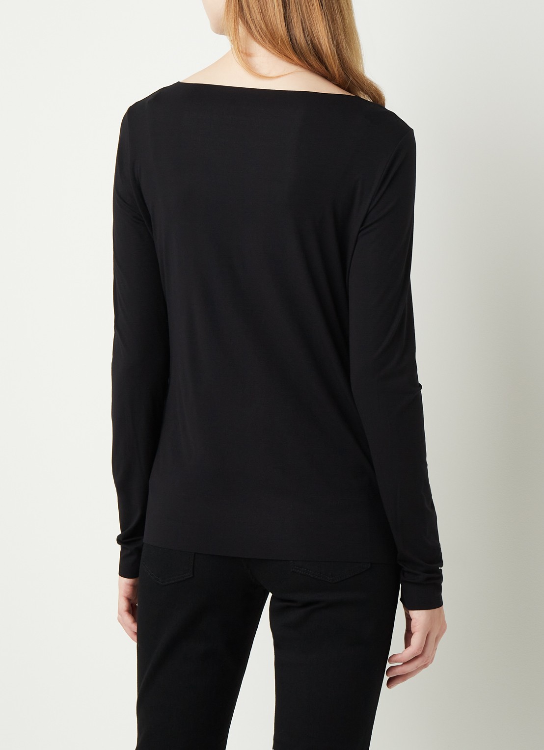 Wolford Aurora longsleeve van modal - achterkant zwart