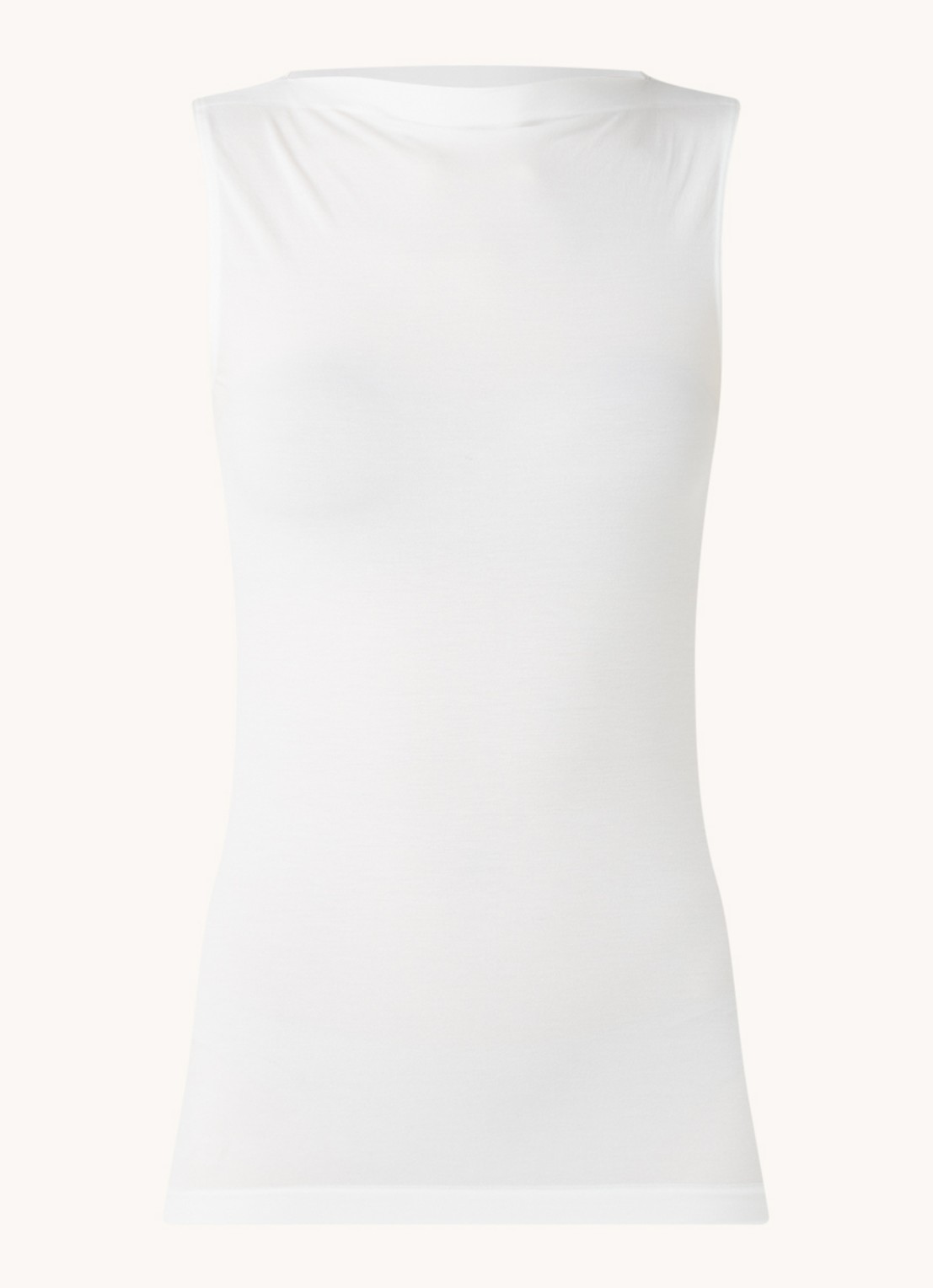 Wolford Aurora mouwloze top met boothals - voorkant 2 wit