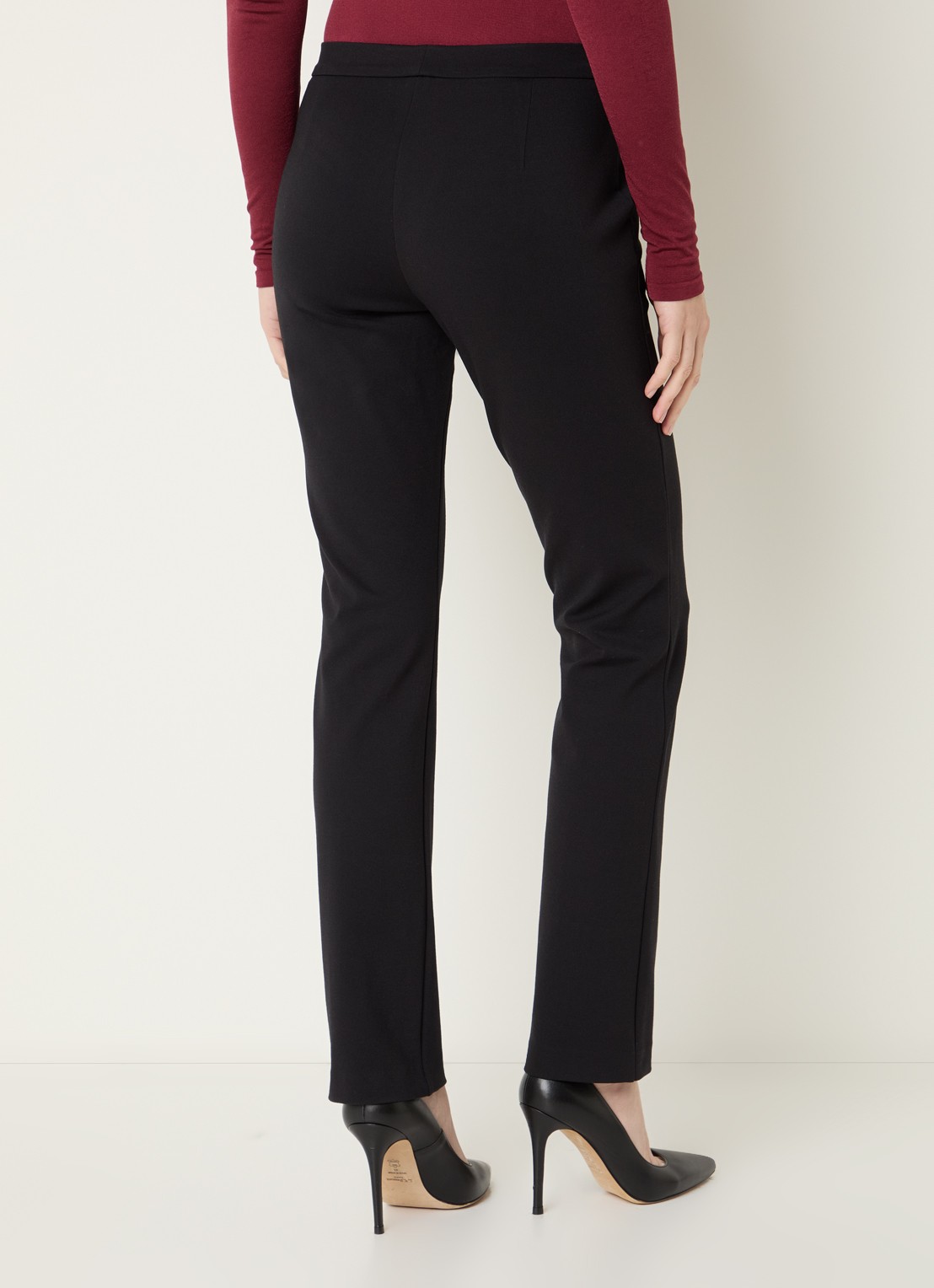 Wolford Baily slim fit pantalon met steekzakken - achterkant 4 zwart