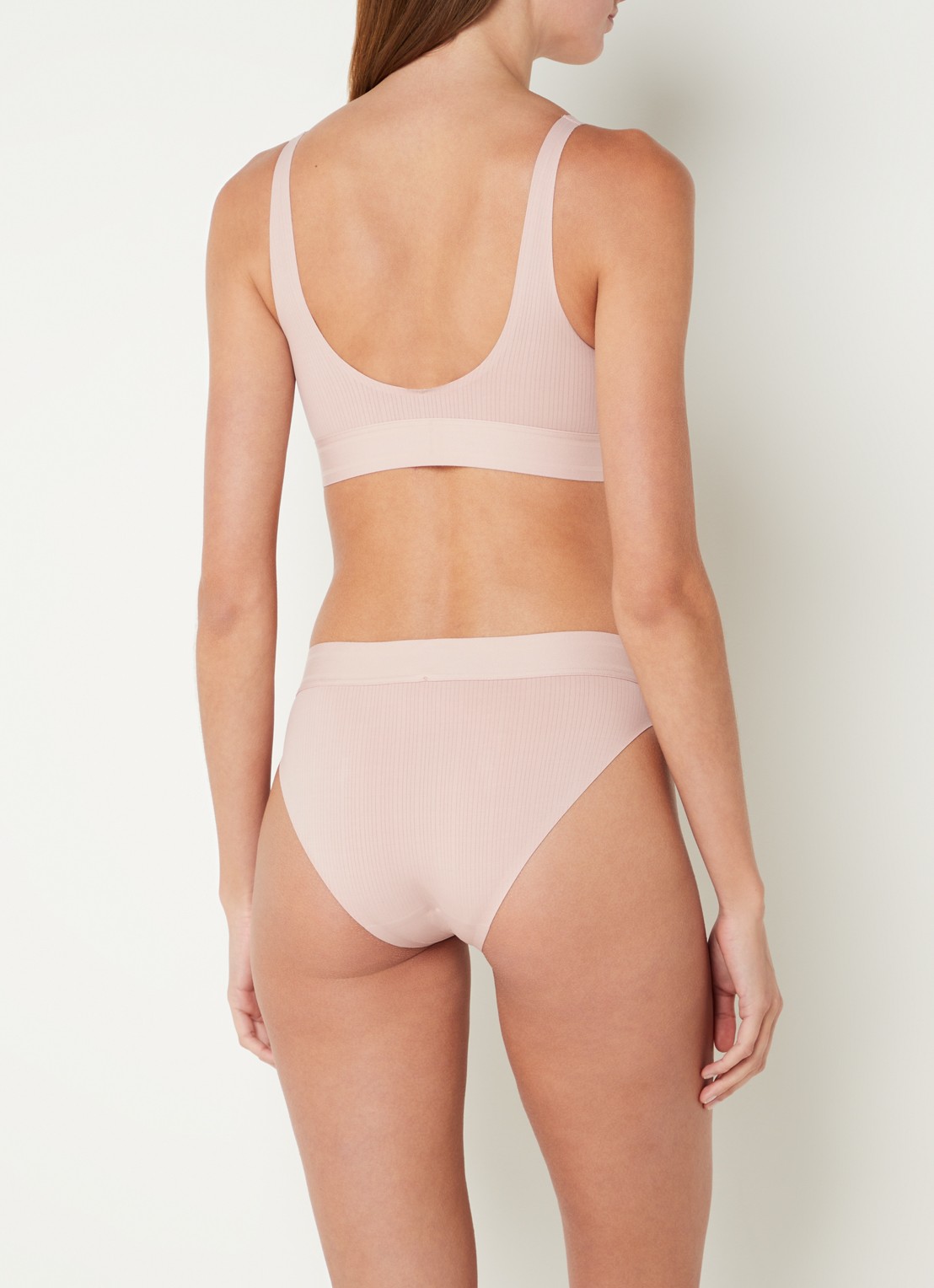 Wolford Beauty Cotton slip - achterkant oudroze