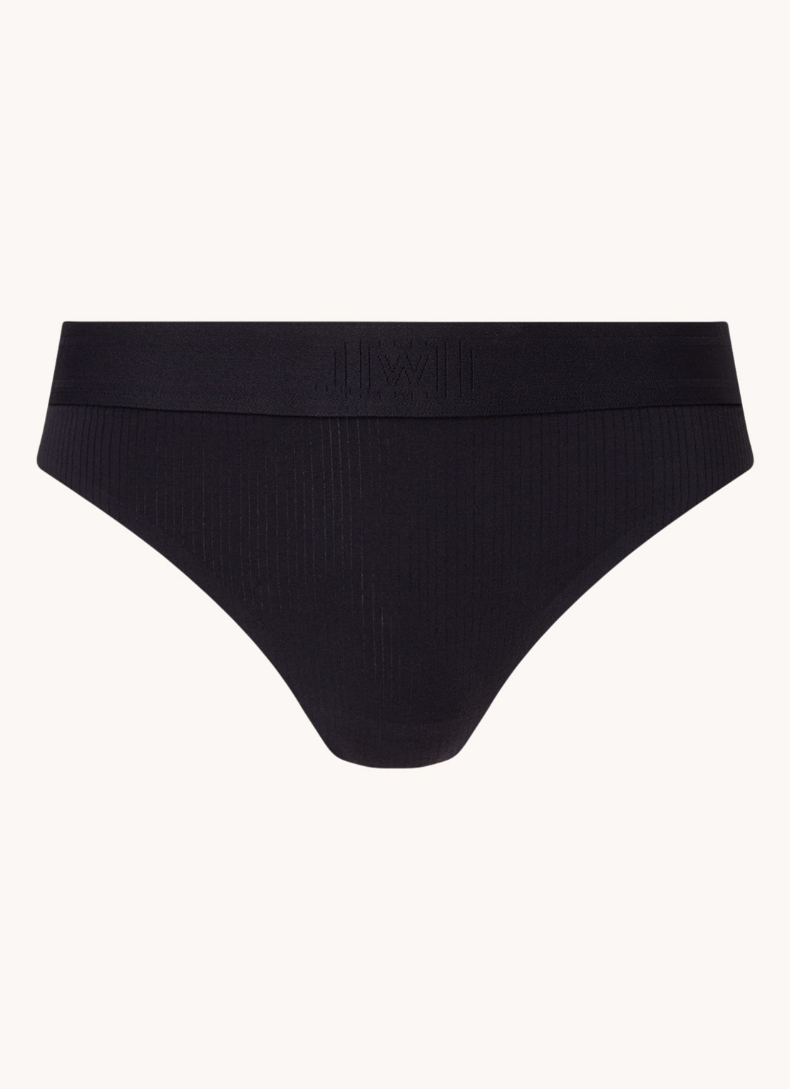 Wolford Beauty Cotton string - voorkant 2 zwart
