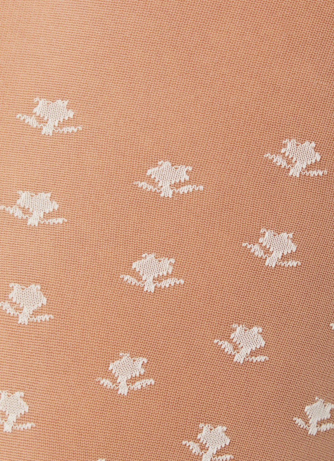 Wolford Blossom panty met bloemenprint - detail beige