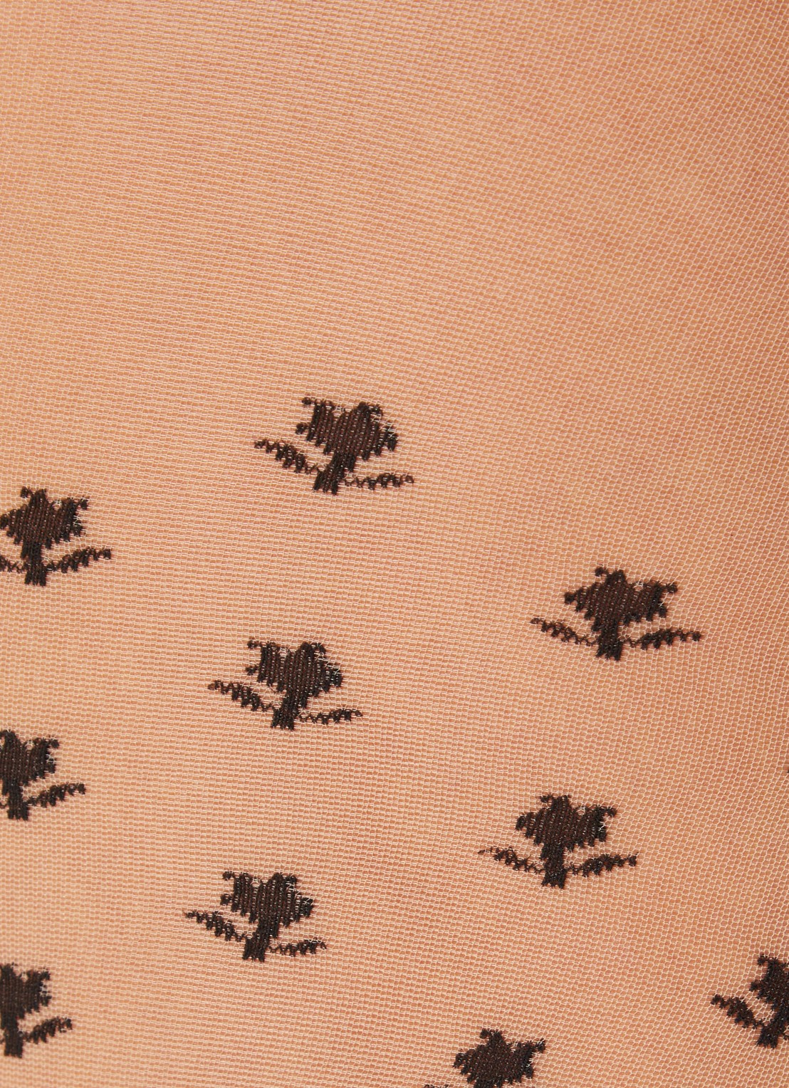 Wolford Blossom panty met bloemenprint - detail camel