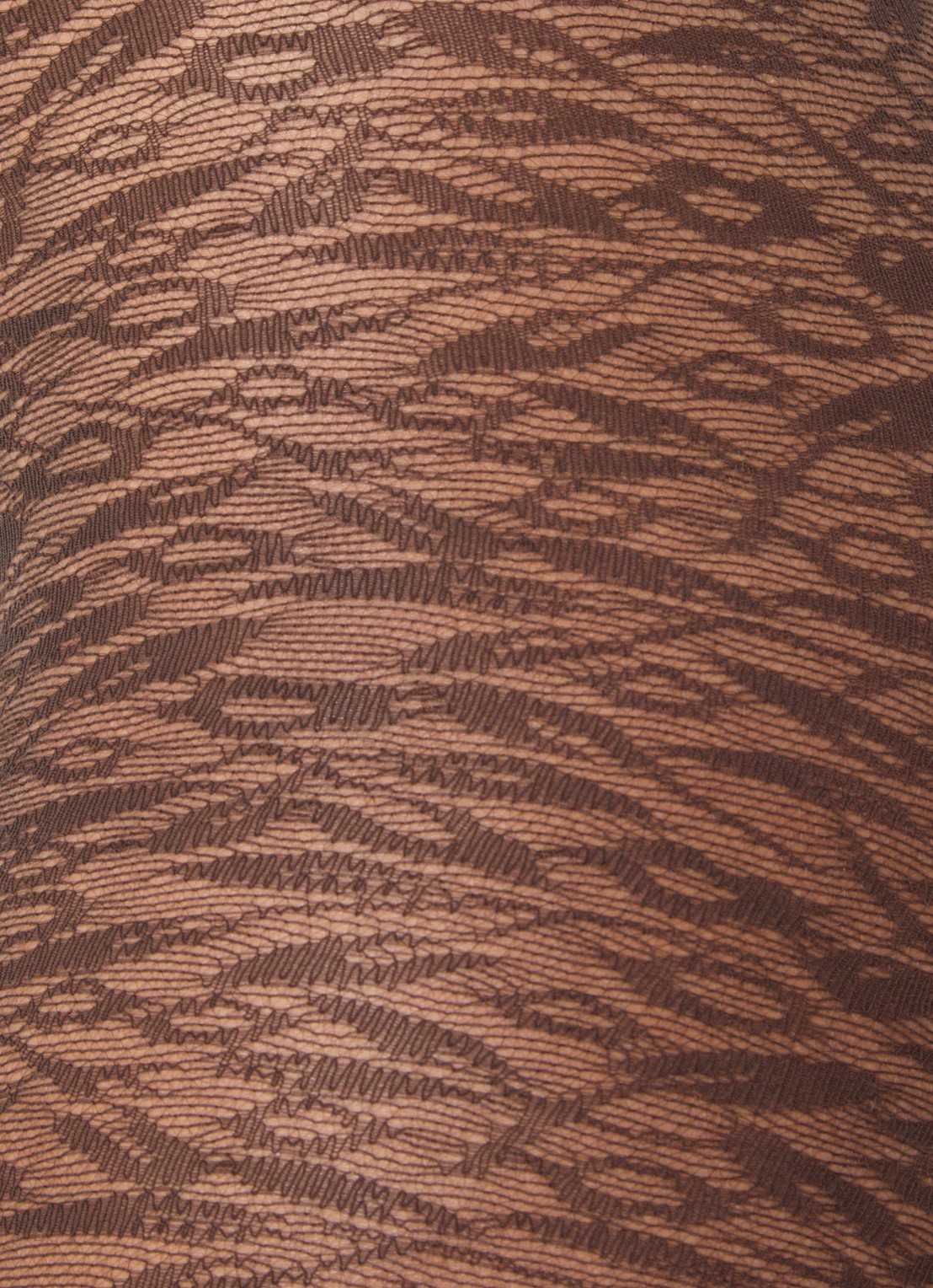 Wolford Bouquet panty met bloemenprint in 30 denier - detail bruin