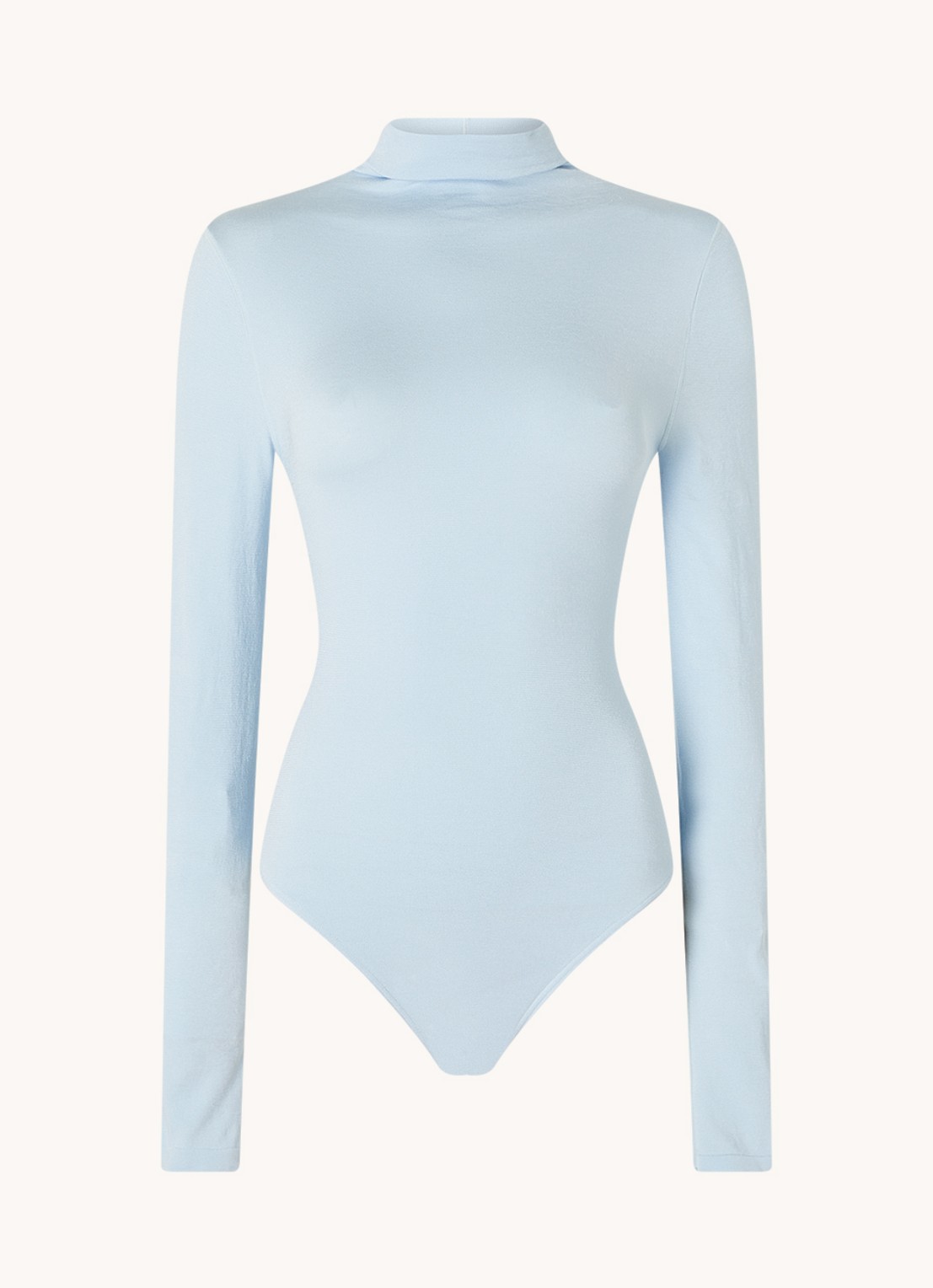 Wolford Colorado body met col - voorkant 2 lichtblauw