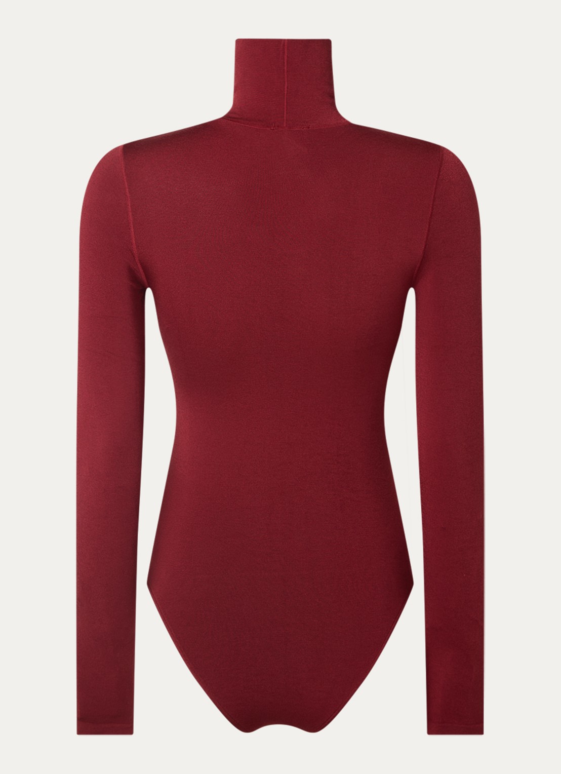 Wolford Colorado body met col - achterkant donkerrood