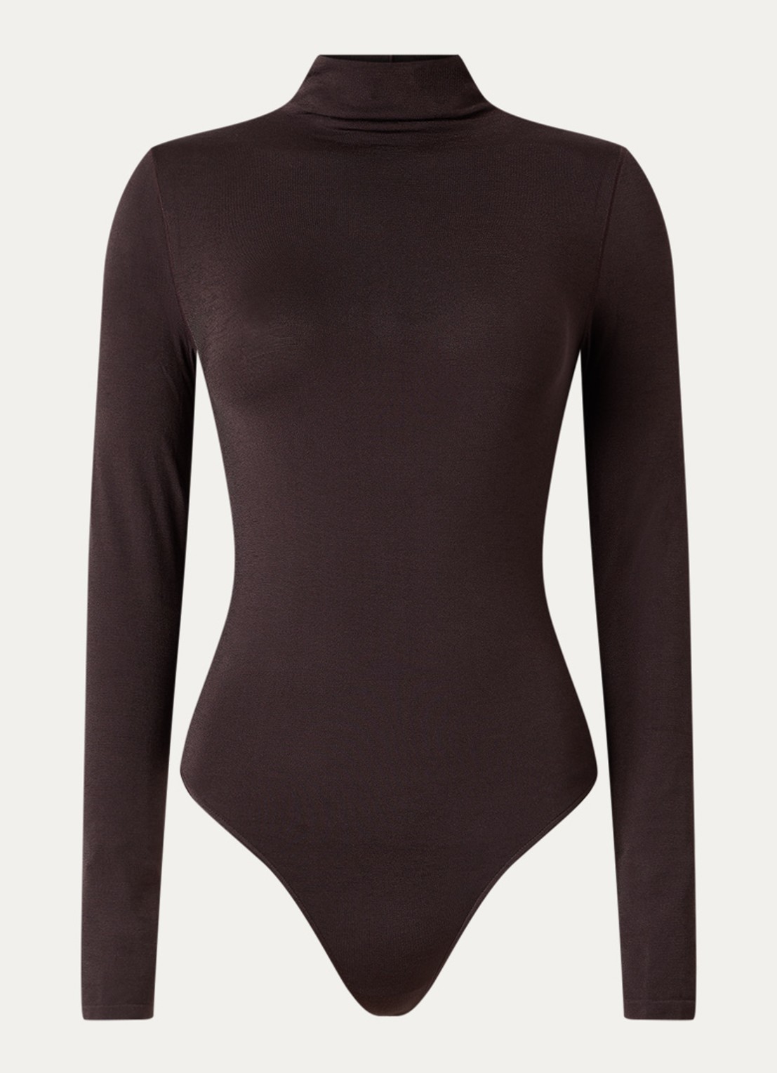 Wolford Colorado body met col - voorkant 3 donkerbruin