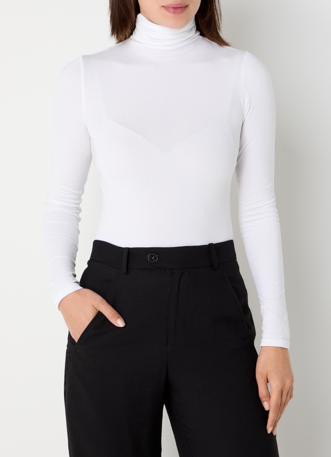 Wolford Colorado stringbody met col - detail wit