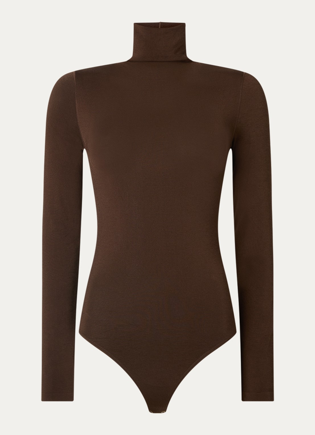 Wolford Colorado stringbody met col - voorkant 3 donkerbruin