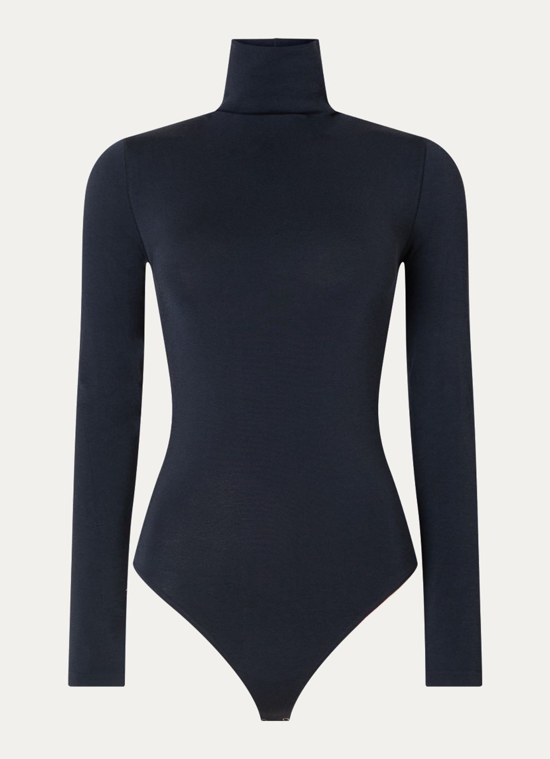 Wolford Colorado stringbody met col - voorkant 2 donkerblauw