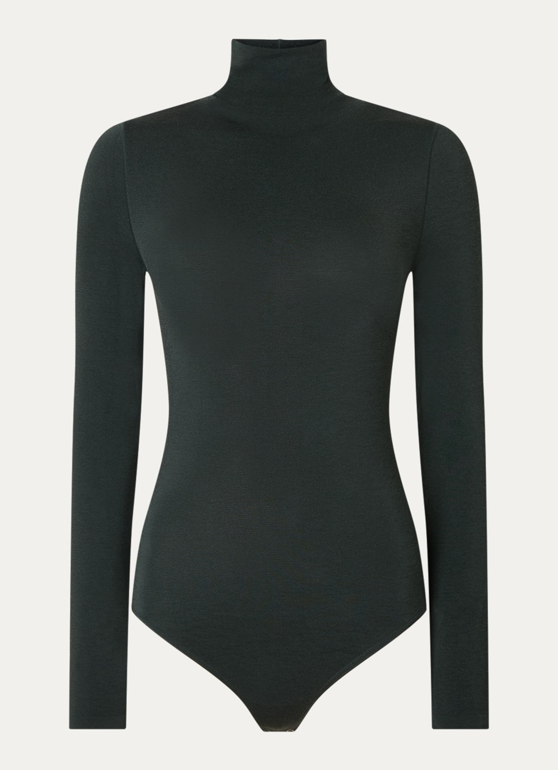 Wolford Colorado stringbody met col - voorkant 3 donkergroen
