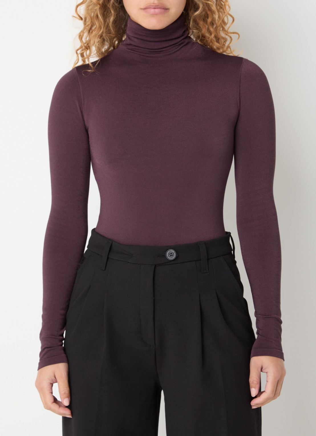 Wolford Colorado stringbody met col - detail 3 bordeauxrood