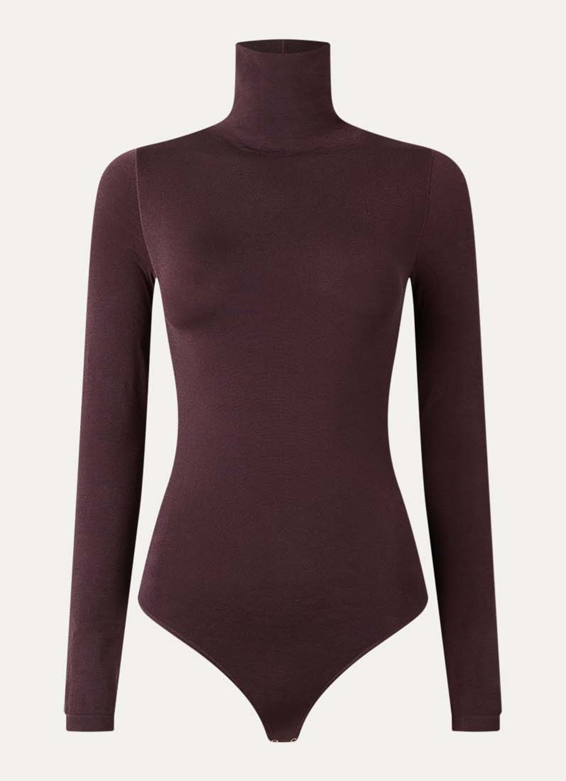 Wolford Colorado stringbody met col - voorkant bordeauxrood