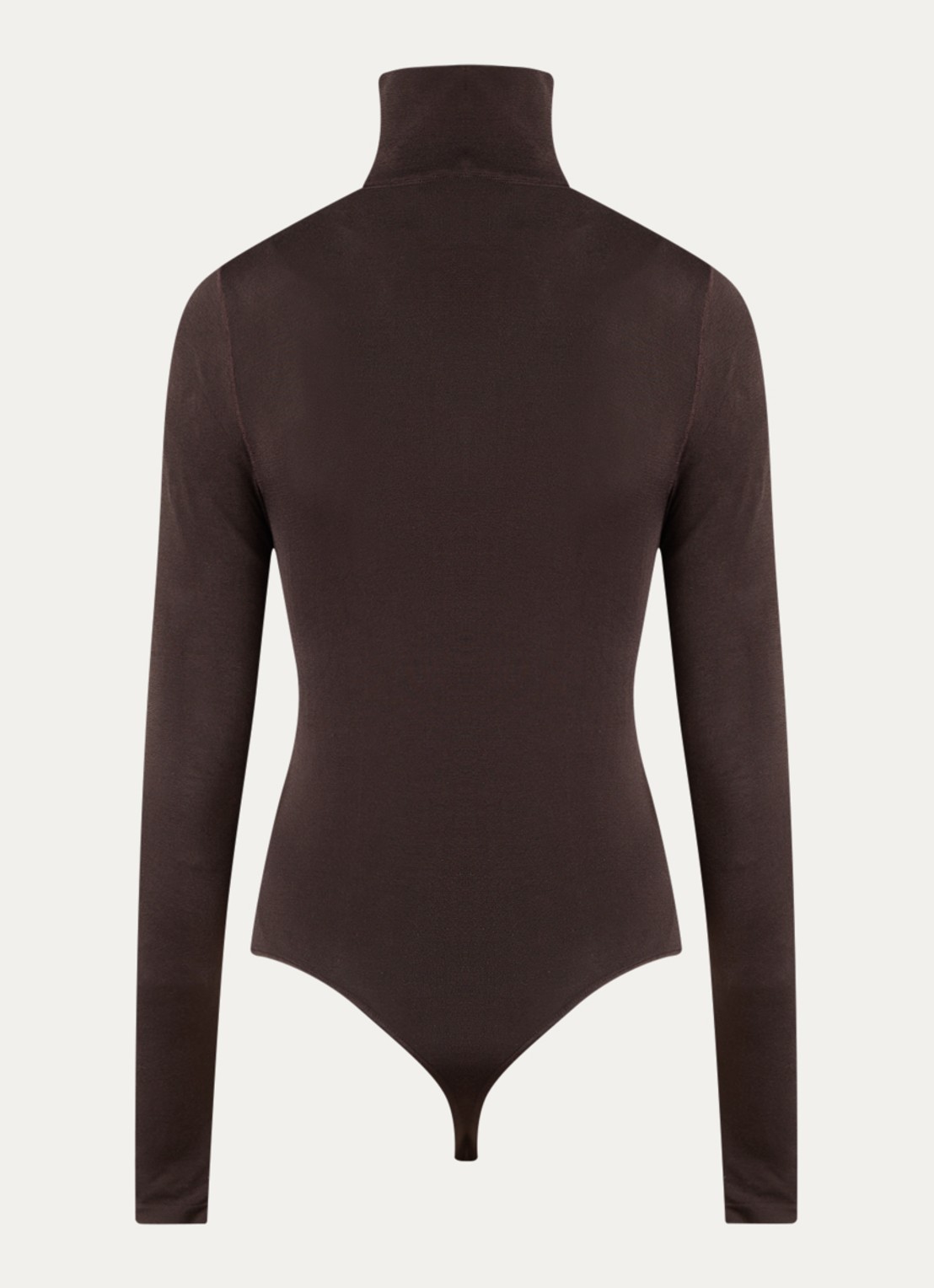 Wolford Colorado stringbody met col - achterkant aubergine