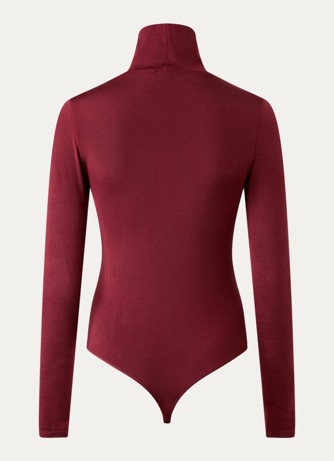 Wolford Colorado stringbody met col - achterkant 2 donkerrood
