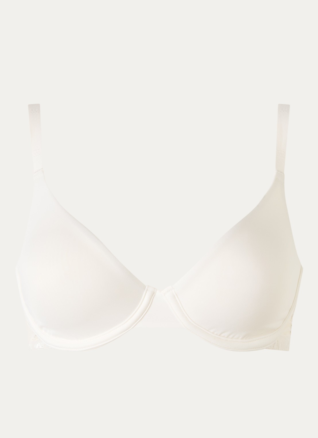 Wolford Contour beugel bh met kant  - voorkant gebroken wit