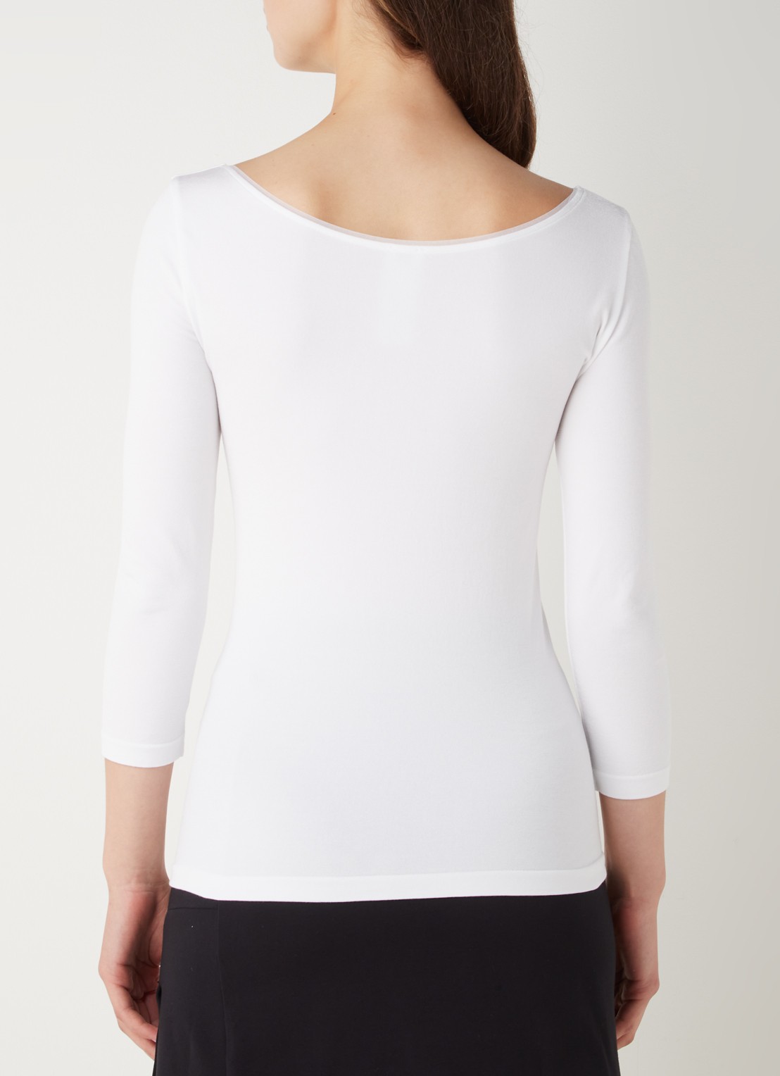Wolford Cordoba naadloze longsleeve met driekwart mouw - achterkant 4 wit